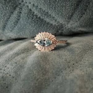 Dazzling Sterling Silver and Blue Gemstone Women's Ring